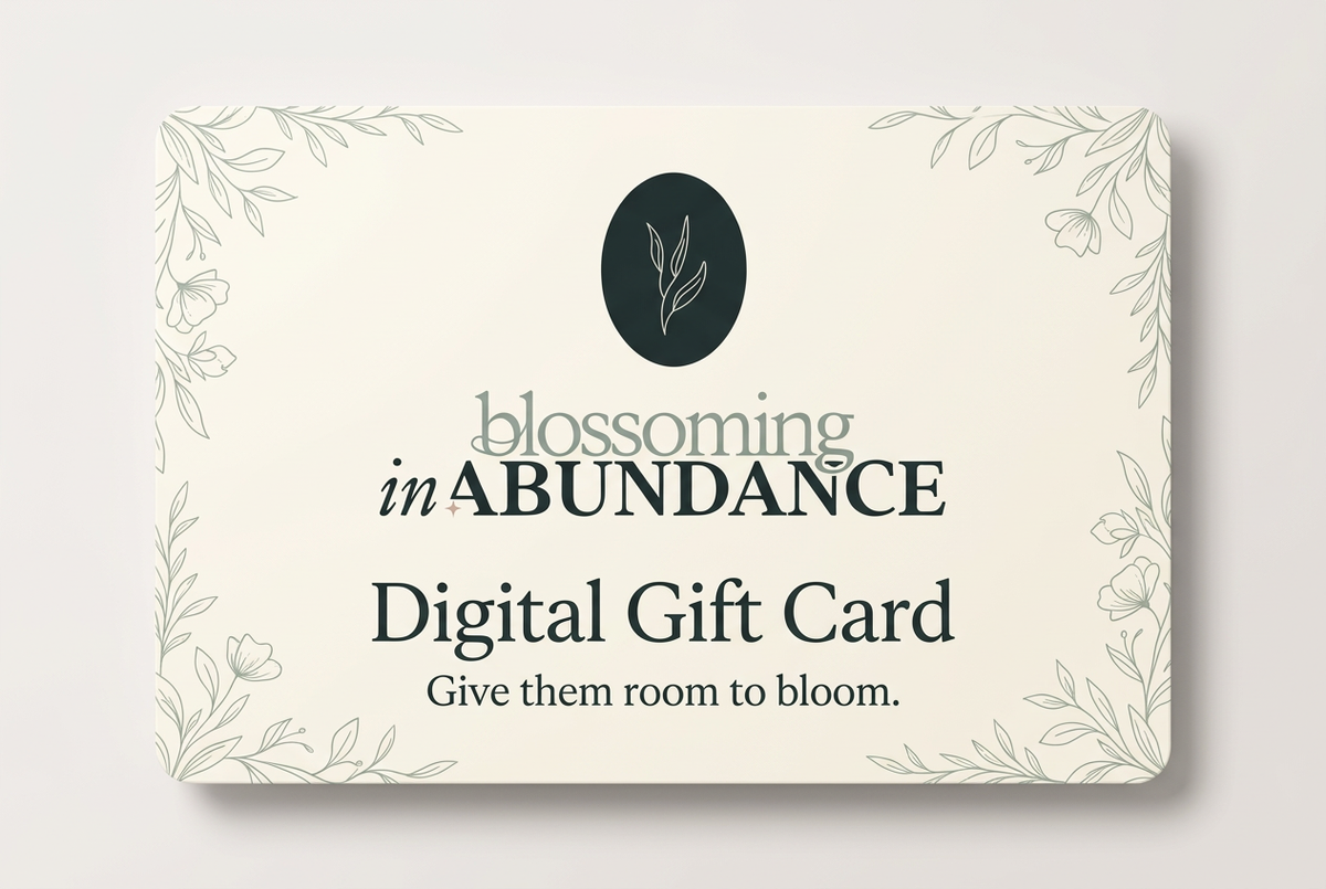 Blossoming in Abundance digital gift card preview